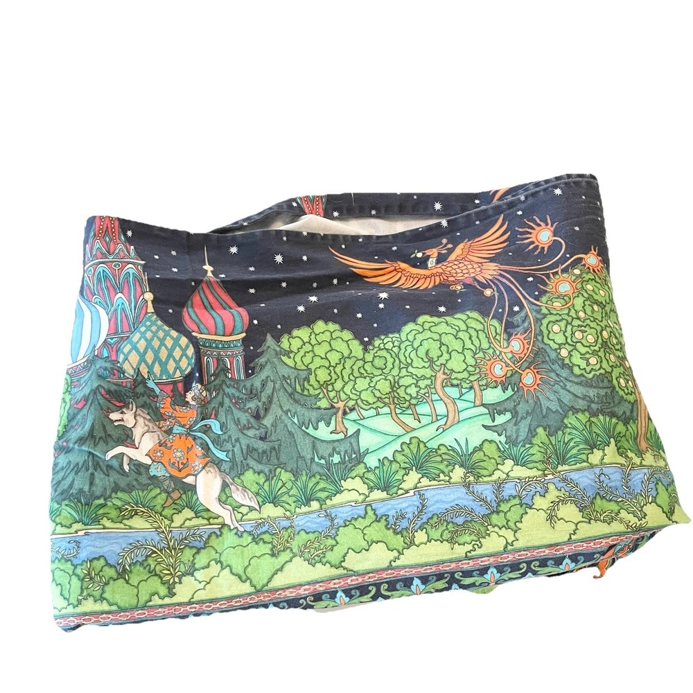 Spoonflower Rectangle Tablecloth The Firebird Russian Fairytale Sky 62x66 Boho